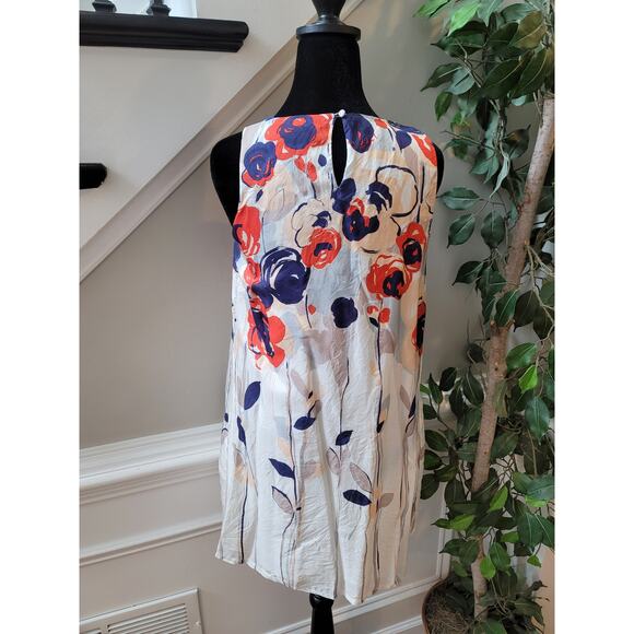Isabella Sinclair Dress Size 2 White Floral Sleeveless Summer Casual - Picture 5 of 15